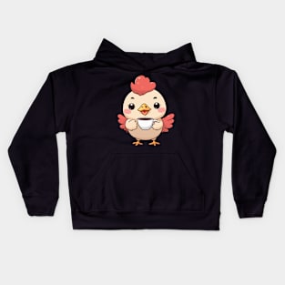 Kawaii Coffee Chick - Adorable Caffeine Companion Kids Hoodie